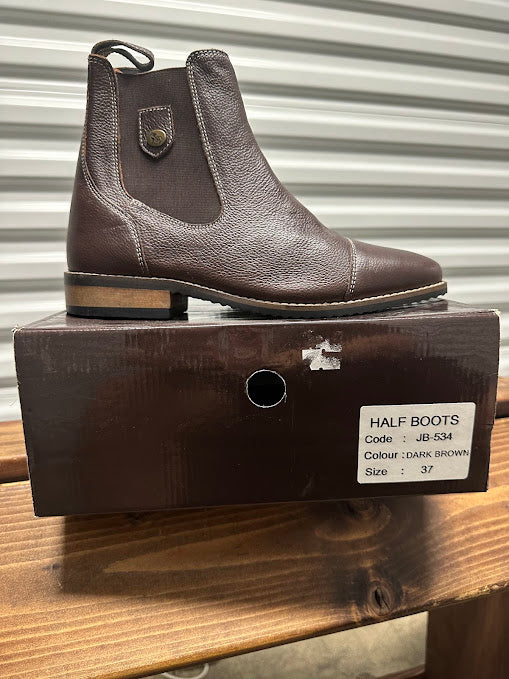 Hidalgo Sevilla Half Boots-Dark Brown