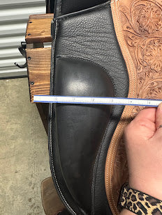 Sanlucar, Standard Tree, Black suede w/natural tooling