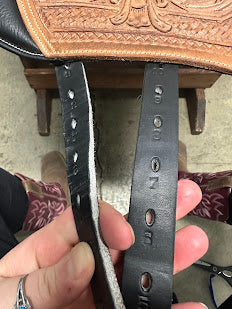 Sanlucar, Standard Tree, Black suede w/natural tooling